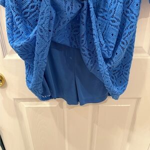 Lilly Pulitzer Blue Lace Romper XL